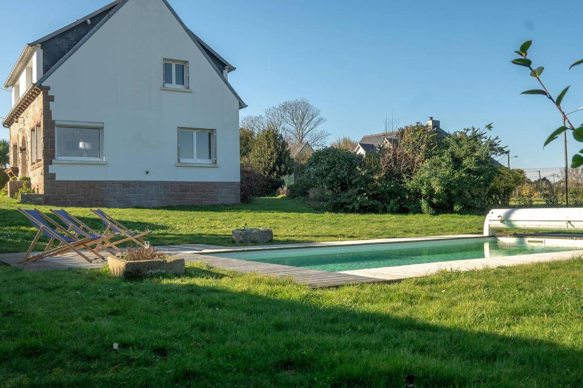 Ty Michel, Swimming Pool Access To Beaches And Sh Villa Perros-Guirec Exterior photo