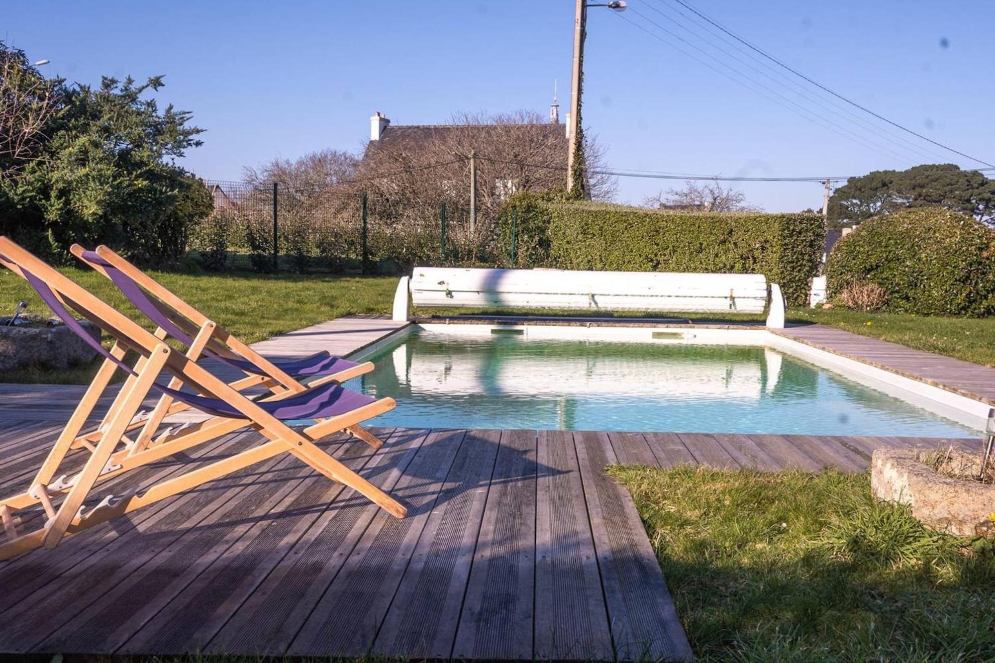 Ty Michel, Swimming Pool Access To Beaches And Sh Villa Perros-Guirec Exterior photo